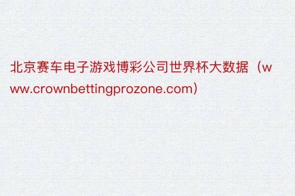 北京赛车电子游戏博彩公司世界杯大数据（www.crownbettingprozone.com）